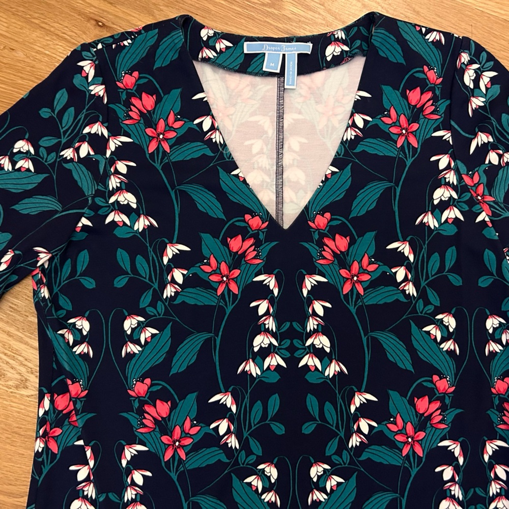 Draper James Floral Dress with Pink and Green Accents